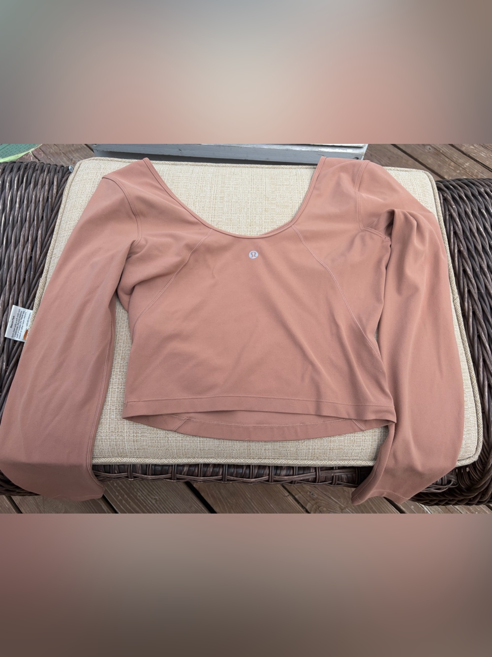 lululemon athletica Long-Sleeve Crop Top in Dusty Rose
